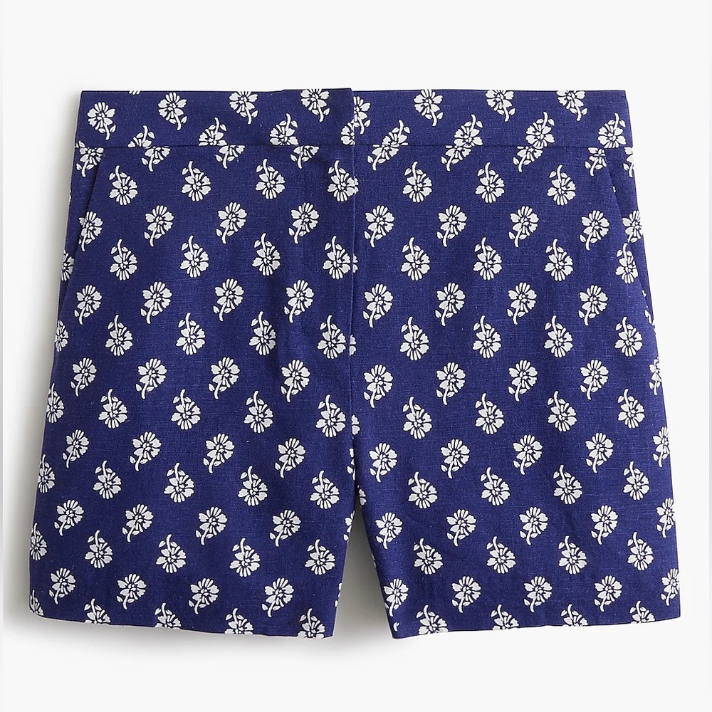 J. Crew Factory Linen-Blend Elastic-Back Short